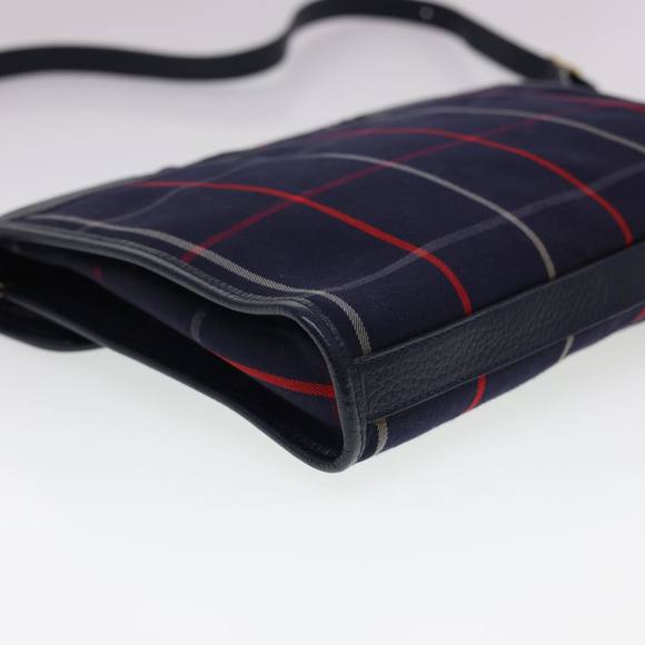 Burberrys Nova Check Shoulder Bag Canvas Navy Auth yk6364 - Picture 16 of 16